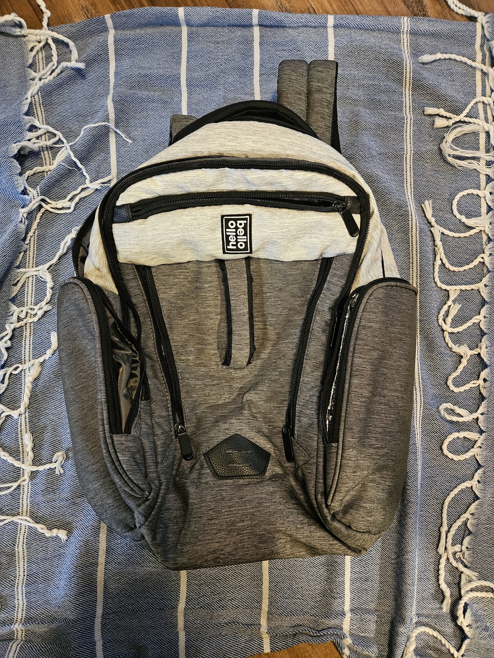 hello Bello Gray Diaper Backpack